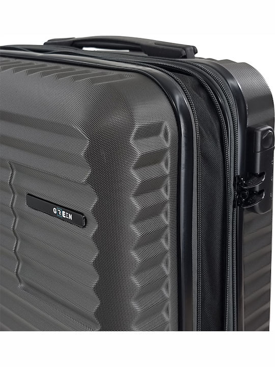 Rain Cabin Hard Gray Suitcase with 4 Wheels Height 55cm