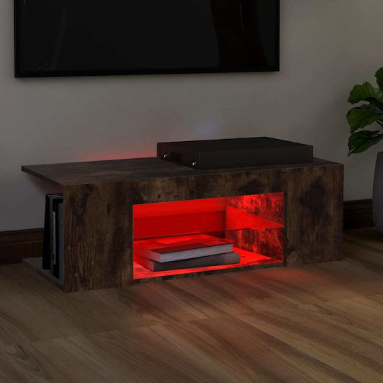 TV-Ständer mit LED-Beleuchtung Braune M90xT39xH30cm