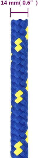 vidaXL Blue Rope Diameter 14mm Length 100m Work Rope Blue 14mm 100m made of Polypropylene