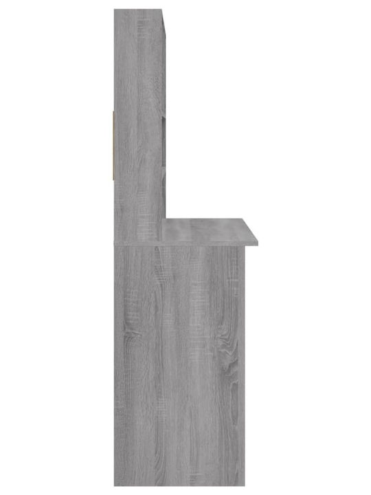 Schreibtisch Holz mit Bücherregal Gray 102x45x148cm