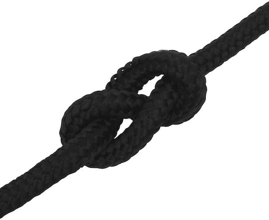 vidaXL Seil mit Durchmesser 12mm und Länge 25m Seil Schwarz 12mm 25m Polypropylen