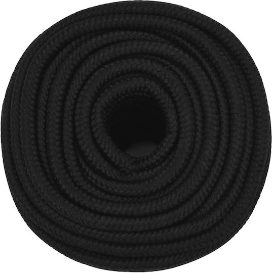 vidaXL Seil mit Durchmesser 12mm und Länge 25m Seil Schwarz 12mm 25m Polypropylen