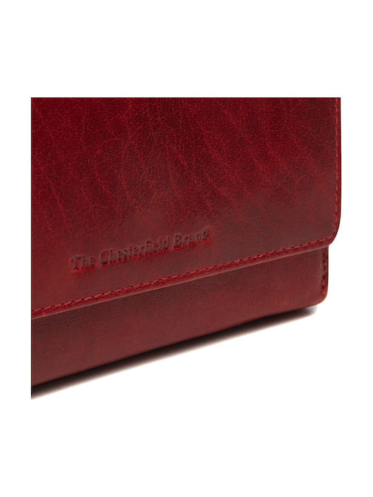 Rhodos Small Leather Women's Wallet Classic with RFID Red