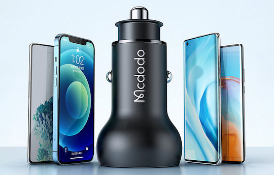 Mcdodo Car Charger 45W With Ports 1xUSB 1xType-C Black Colour