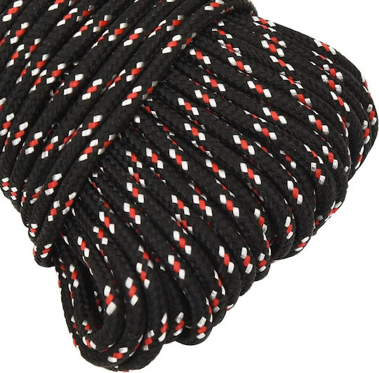 vidaXL Rope Diameter 3mm with Length 100m Black Work Rope Black 3mm 100m Polypropylene