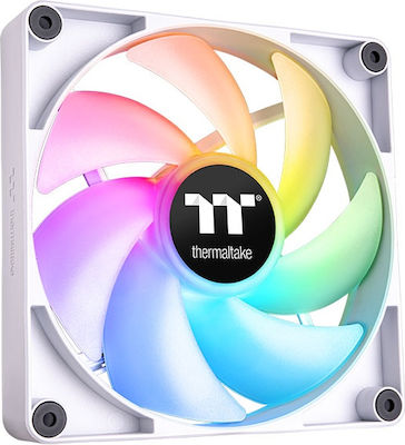 Thermaltake CT120 Ventilator Carcasă cu Iluminare ARGB și Conexiune 3-Pin / 4-Pin PWM 2buc Alb