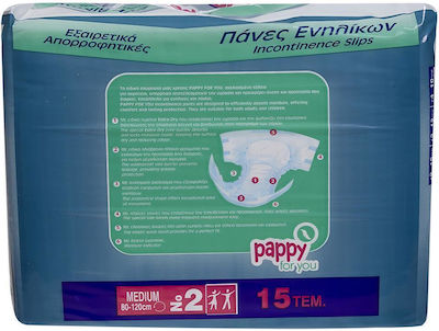 Incontinence Diapers Pappy For You Medium 15pcs