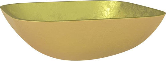 vidaXL Επικαθήμενος Νιπτήρας Γυάλινος 42x42x14cm