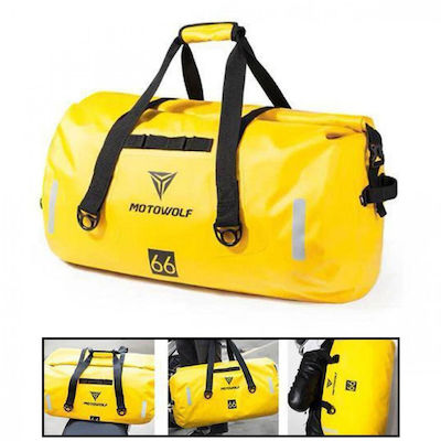 Motowolf Waterproof Motorcycle Tail Bag 66lt Yellow