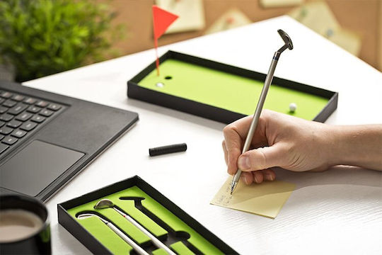 Gadget Master Golf Σετ Στυλό Ασημί