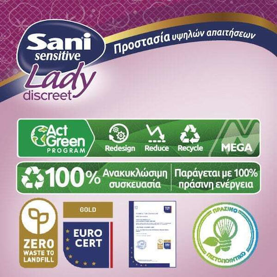 Sani Sensitive Lady Super Women's Incontinence Pad Normal Flow 5 Drops 10pcs