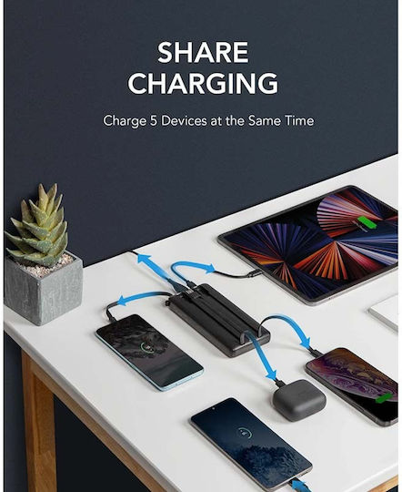 Veger VP2047 Power Bank 20000mAh με Θύρα USB-A και Θύρα USB-C Μαύρο