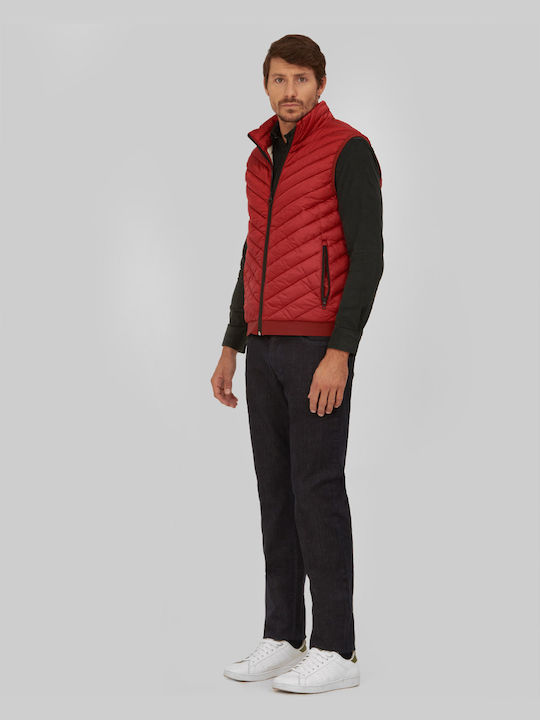 Puffer Vest Modern Fit in Red Kaiserhoff Red MONOCHROME ALL DAY, CASUAL, BUSINESS, SPORT