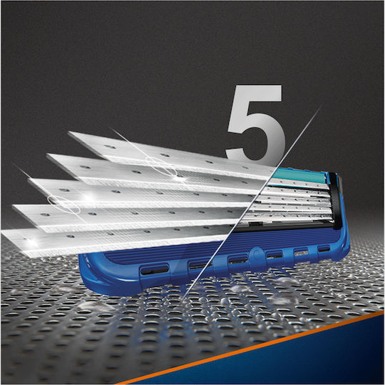 Gillette Fusion Proglide Flexball Бръсначка с Резервни глави 5 остриета и лубрикантна лента за чувствителна кожа 4бр