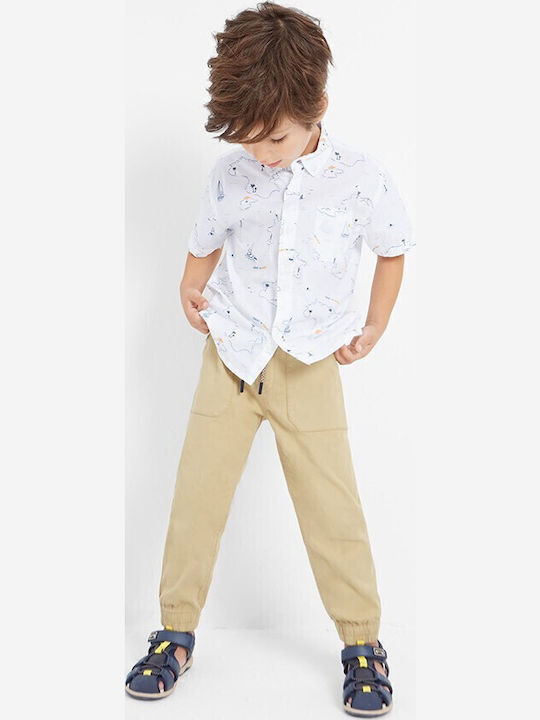 Kinder Schlaghose Stoff Beige