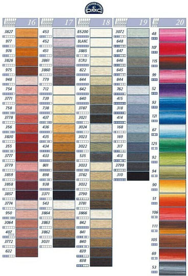 DMC Κλωστή Κεντήματος Μουλινέ 117 Βαμβακερή 310 Black