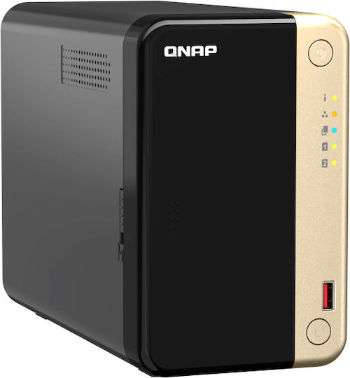 QNap TS-264 NAS Tower με 2 θέσεις για HDD/M.2/SSD και 2 θύρες Ethernet