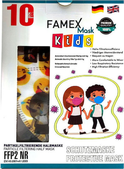 Famex Μάσκα Προστασίας FFP2 NR για Παιδιά με Emoticon 1τμχ