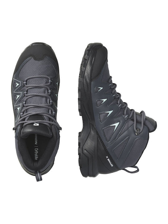Salomon X Braze Mid GTX Women's Waterproof Hiking Boots with Gore-Tex Membrane Ebony India