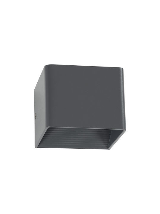 GloboStar Circoa Стенен Външен Плафон LED IP44 10W с Топло бяло Светлина Двоен лъч 10x8x10εκ.