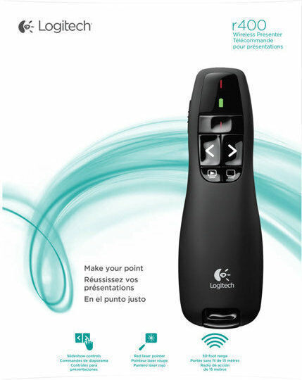 Logitech Presenter R400 με Κόκκινο Laser και Πλήκτρα Slideshow