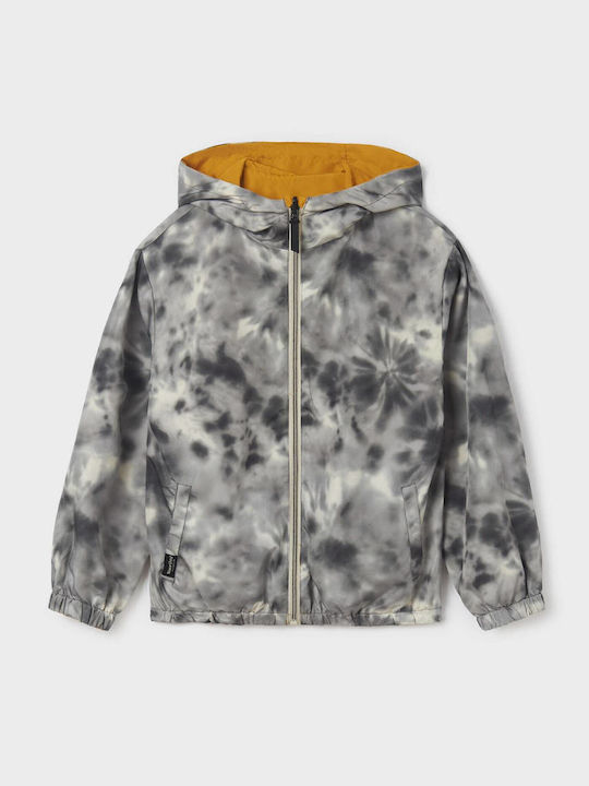 Kids' Casual Jacket Short Windproof Double Sided with Hood Yellow