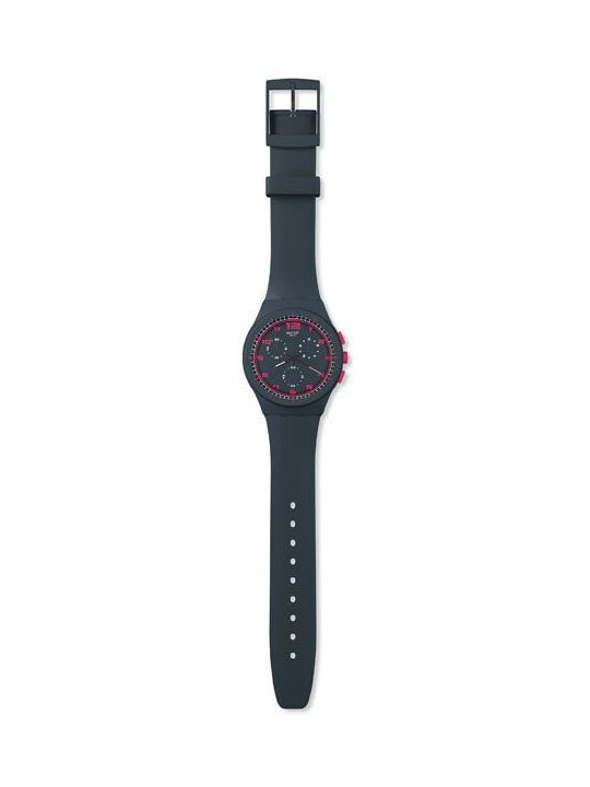 Swatch A Touch Fuchsia Rubber Strap Gray 20mm