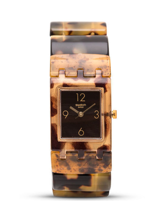 Swatch Manouria Rubber Strap Brown 18mm