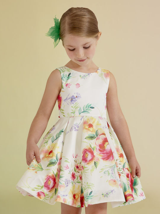 Children's Dress Sleeveless Tulle Floral Multicolour