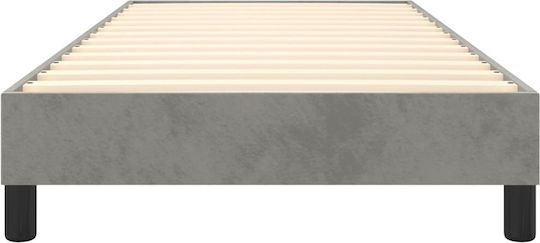 Betten Einzel mit Stoff in Hellgrau für Matratze 80x200cm