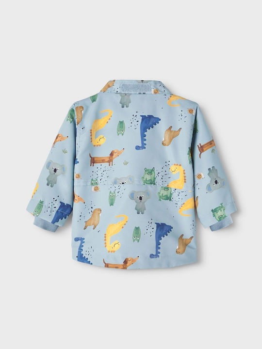 Kinder Freizeitjacke Kurz mit Kapuze Hellblau