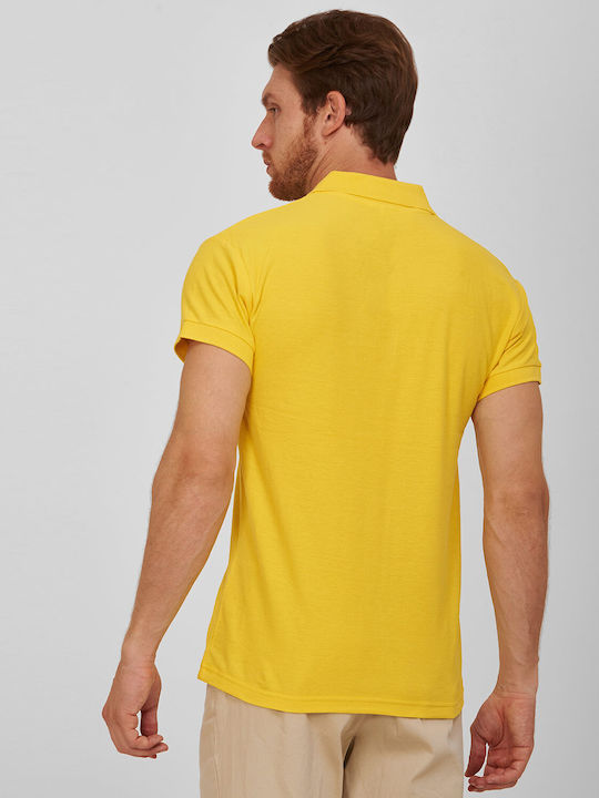 Donini Yellow Polo Piqué Blouse, Solid Color, ALL DAY, CASUAL, SPORT