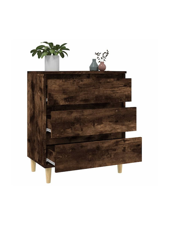 Wooden Chest of Drawers with 3 Drawers 60x35x70cm