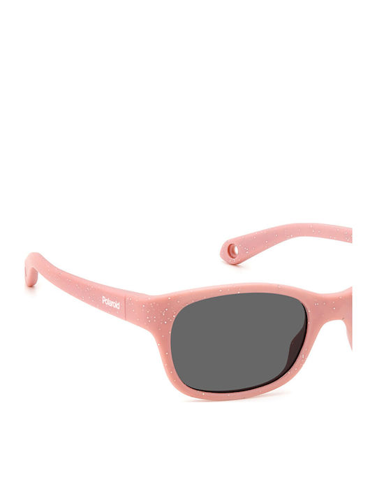 Polaroid Square Kids Sunglasses with Polarized Lens Pink for 3-8 Years