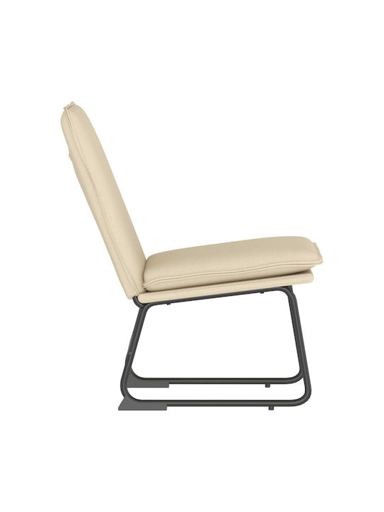 Visitor Armchair Κρεμ 52x75x76cm