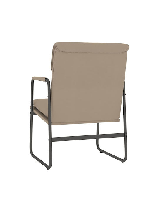 Visitor Armchair Καπουτσίνο 55x64x80cm