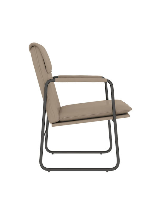 Visitor Armchair Καπουτσίνο 55x64x80cm