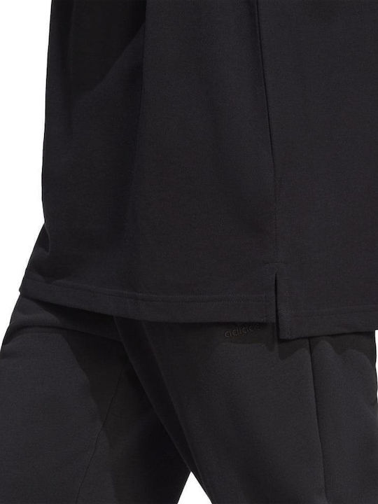 Essentials Pique Polo T-shirt Μαύρο