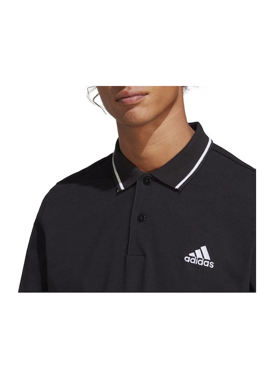 Essentials Pique Polo T-shirt Μαύρο