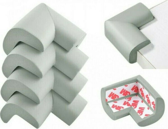 Protection Corner with Sticker Made of Plastic in Gray Colour 4 Pieces