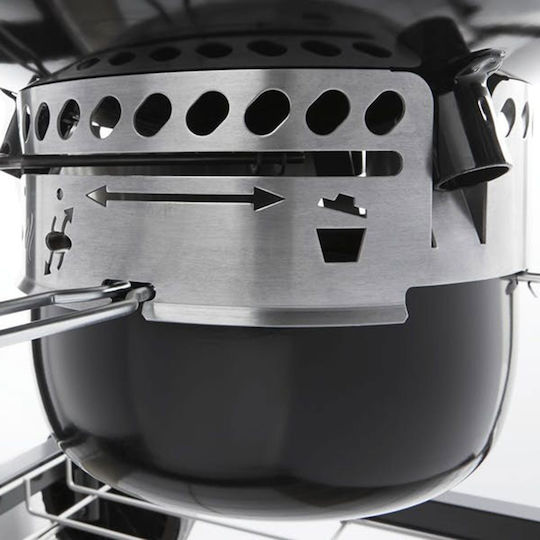 Weber Summit S6 Rostfreier Stahl Holzkohlegrill Kamado mit Deckel und Thermometer 61cmx61cm