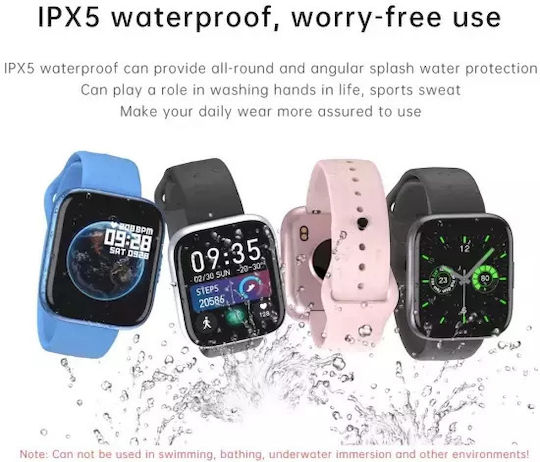 T99 Smartwatch με Παλμογράφο (Ροζ)