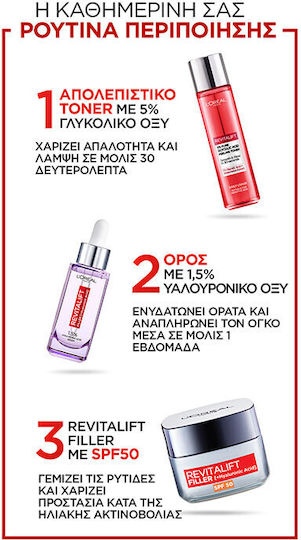 L'Oreal Paris Revitalift Classic Υγρό Τόνωσης Προσώπου με Πανθενόλη 180ml