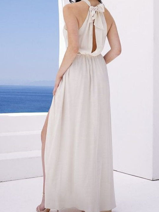 Sommer Maxi Damenkleid für Hochzeit - Taufe Weiß