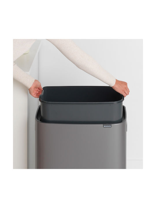 Brabantia Brabantia Mülleimer Kunststoff Push Platin 60lt