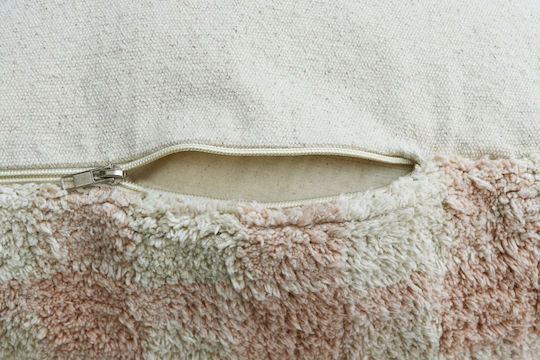 Fotolii Puf Bolster Impermeabil Vichy Roz 40x40x20cm