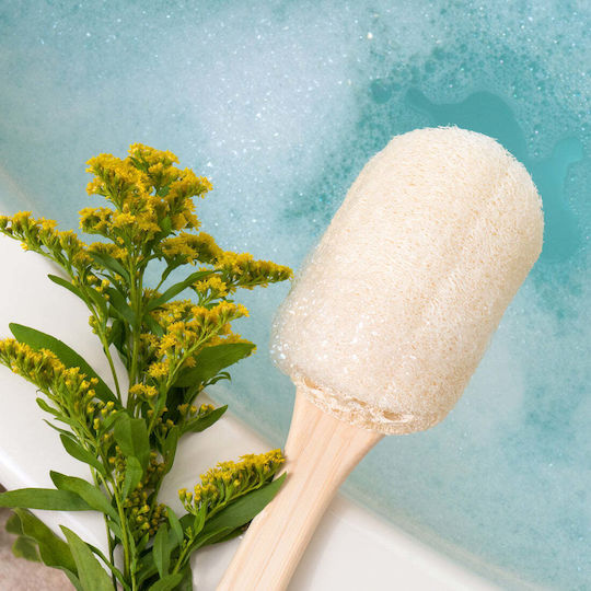 EcoTools Loofah Λούφα Απολέπισης με Ξύλινη Λαβή Μπεζ 1τμχ