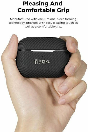 Pitaka MagEZ MagSafe Hülle Synthetisch,Polyester/Cotton/Leather Black / Grey für Apple AirPods Pro