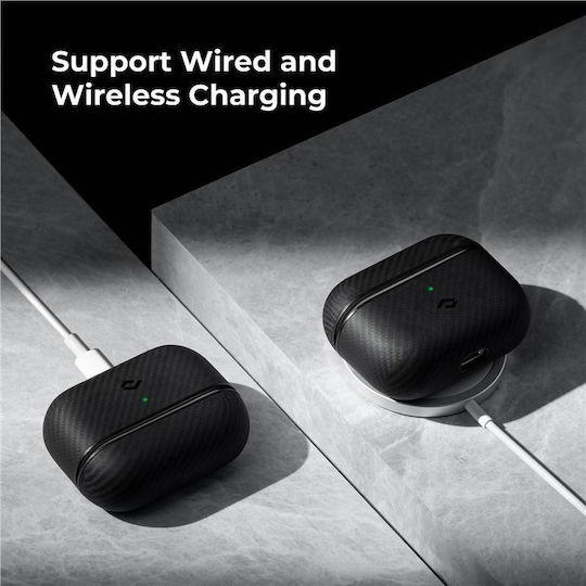 Pitaka MagEZ MagSafe Hülle Synthetisch,Polyester/Cotton/Leather Black / Grey für Apple AirPods Pro