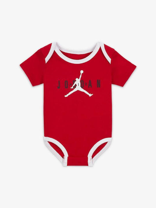 Jordan Baby Bodysuit Set Short-Sleeved with Accessories Red 2pcs